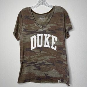 Unwind by‎ League Camo Duke University T Shirt Womens Size L Camouflage College